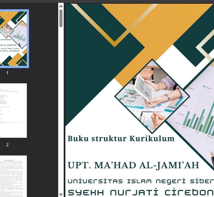 Buku Struktur Kurikulum Ma’had Al-Jami’ah UINSSC
